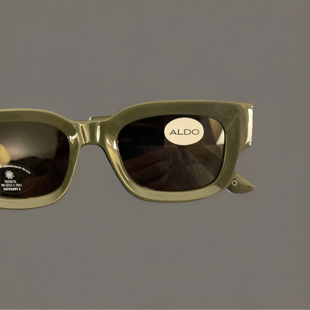 Aldo Olive Green Rectangular Sunglasses - image 3